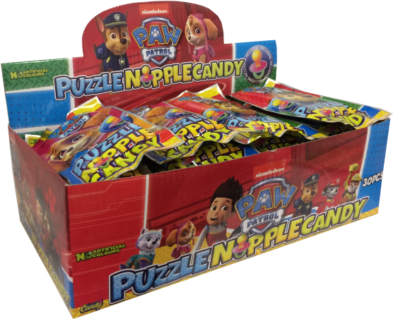 Paw Patrol Puzzle Candy - Play (555x557), Png Download
