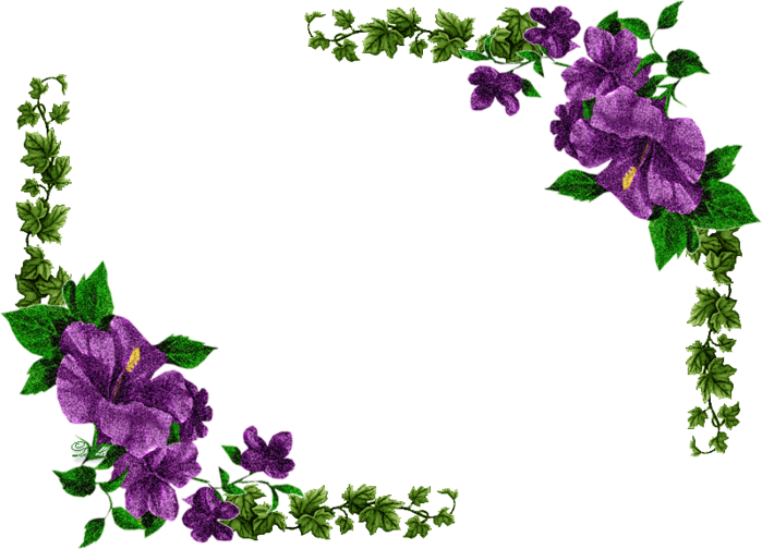Çiçekli Çerçeve Resmi - Purple Flower (699x504), Png Download