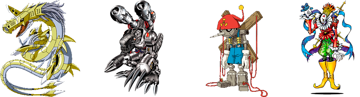Digimon Dark Masters - Dark Masters Digimon Villains (1280x340), Png Download