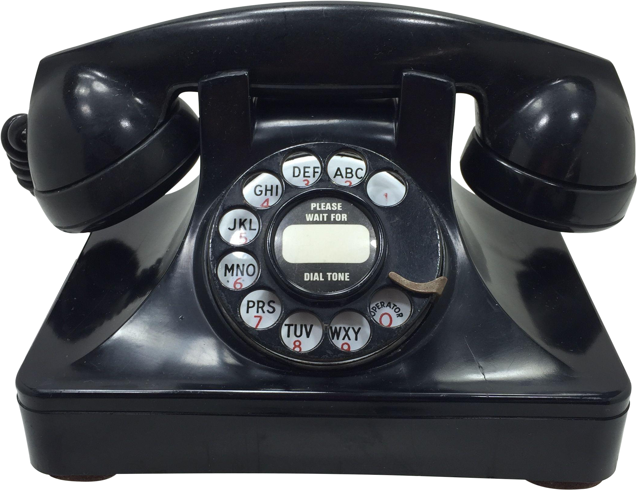 Black North Electric Galion Rotary Dial Telephone - Corded Phone (2318x2318), Png Download