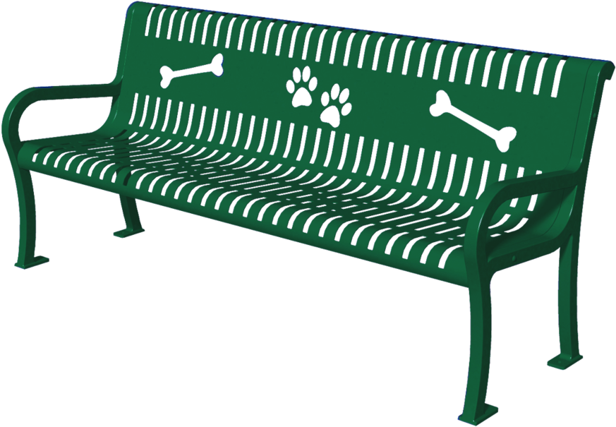 Doggie Arm Bench - Dog Park Bench (1159x613), Png Download