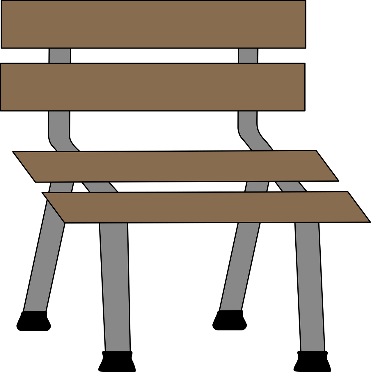 Park, Bench, Brown, Park, Seat, Chair, Wood - เก้าอี้ สาธารณะ Png (1275x1280), Png Download