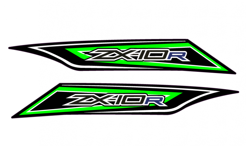 Kawasaki Ninja Side Fairing Decals Zx10r Kawasaki Ninja - สติ ก เกอร์ Zx10 R (800x800), Png Download