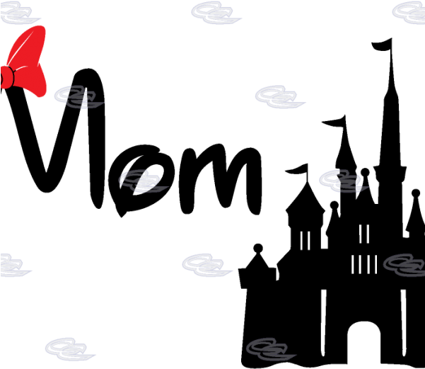 Minnie Mouse, Mickey Mouse, Cinderella Castle, Black, - Disney Castle Silhouette Png (600x600), Png Download