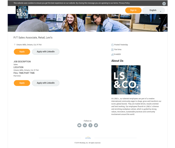 levi strauss website