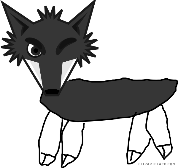 Picture Library Clipartblack Com Animal Free Black - Cartoon Red Fox (600x564), Png Download