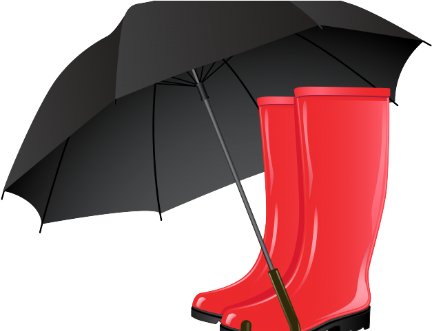 Umbrella Clipart Umbrella Rain - Rain Boots And Umbrella (640x480), Png Download