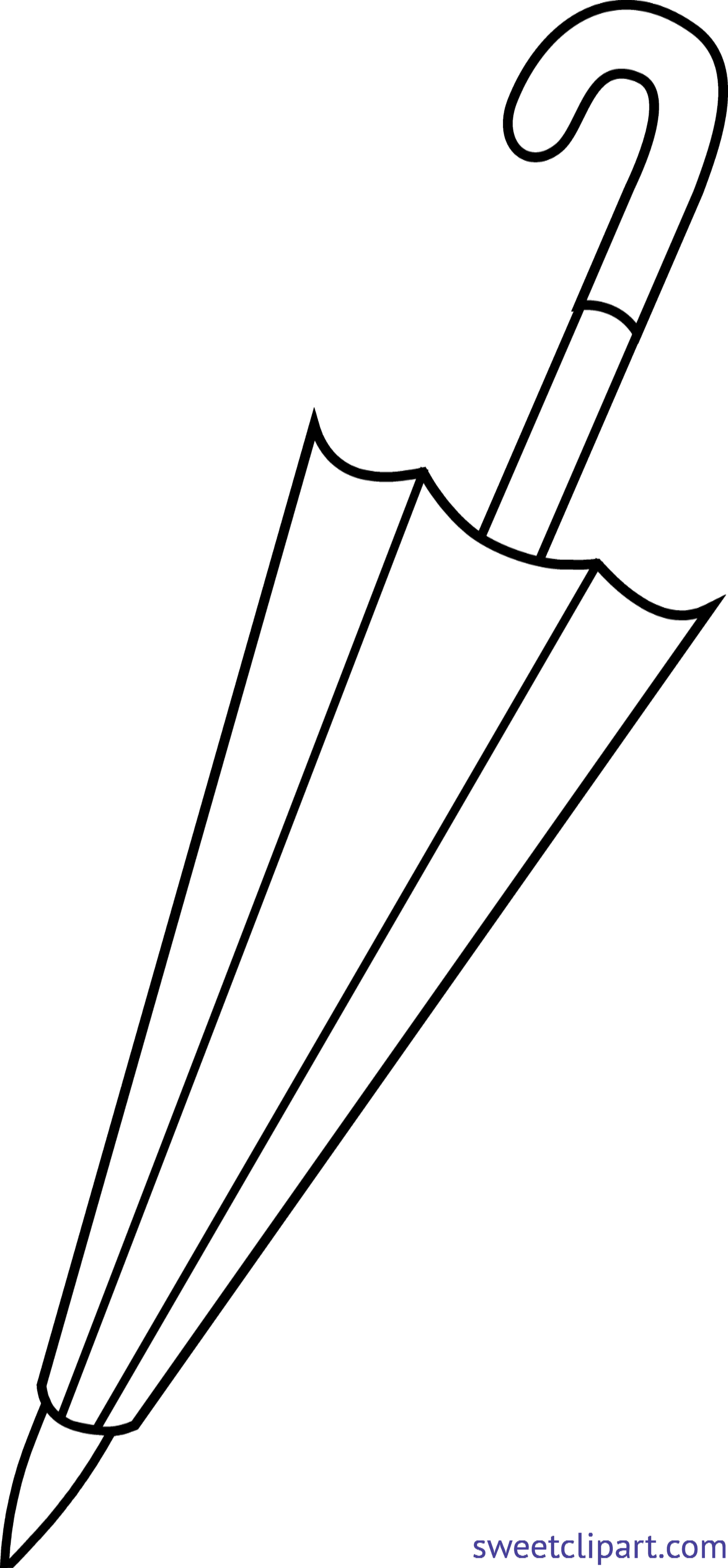 Umbrella Clipart Closed Umbrella - Countries With Black Flag (3295x7097), Png Download