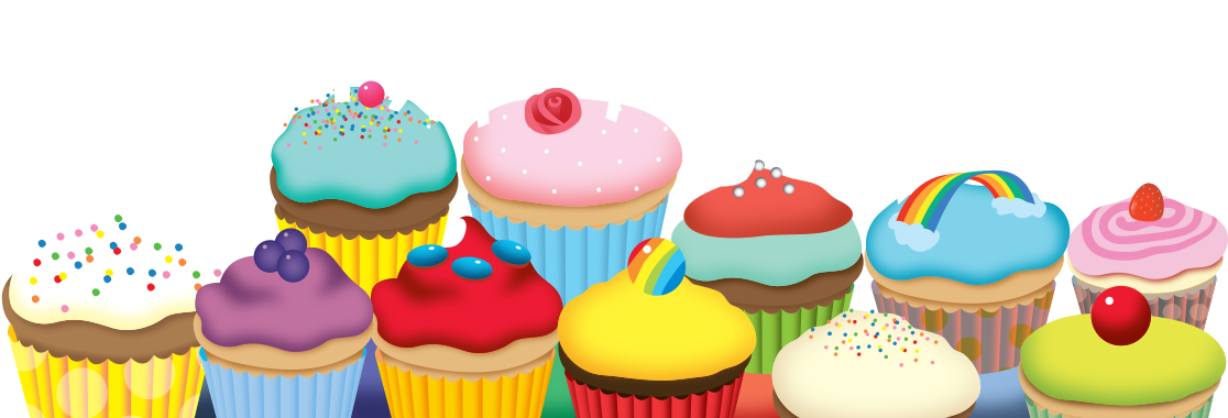 Birthday Cupcakes - Cupcakes Birthday Png (1140x400), Png Download