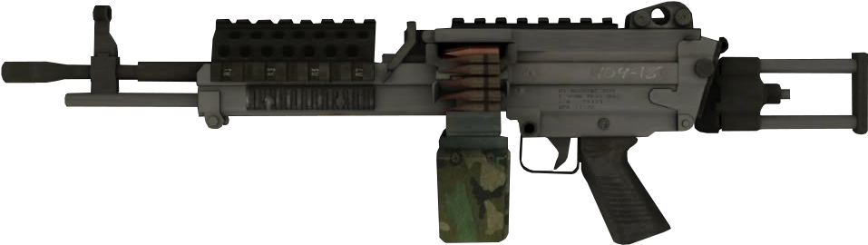 Mk46 Third Person Mw3 - Airsoft Support Gun (1024x576), Png Download