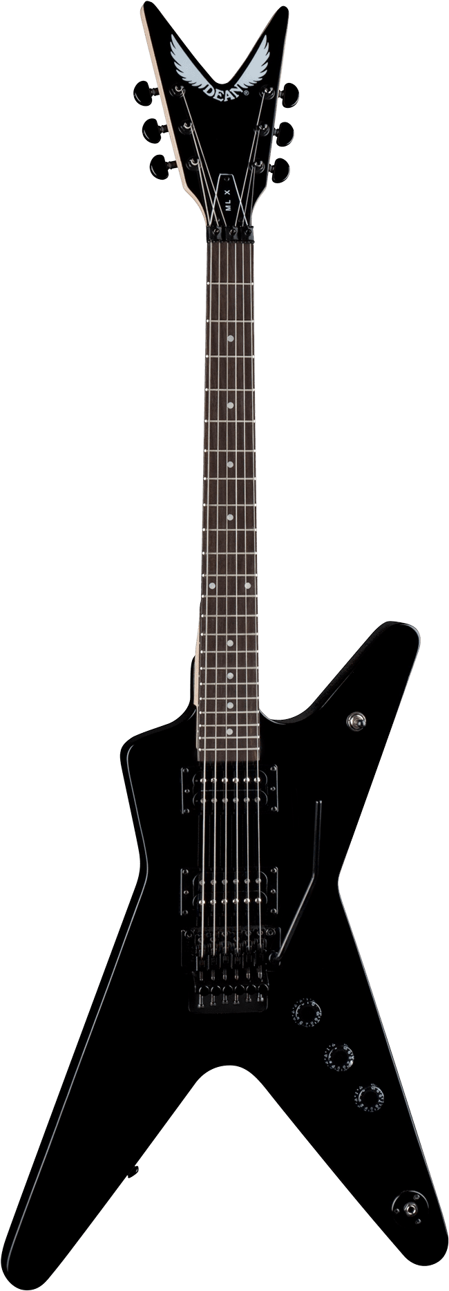 Guitarra Dean Mlx Com Floyd Rose Ml Series Black Preta - Washburn D200 Pro E (781x2000), Png Download