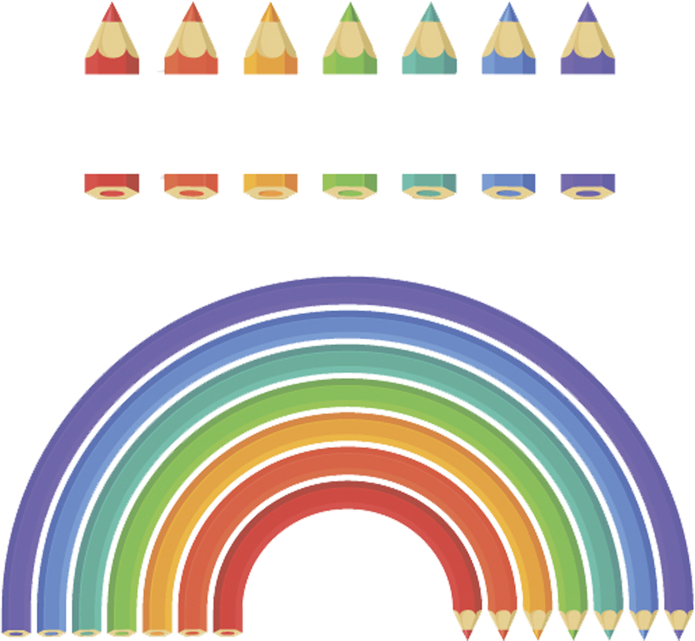 Colored Pencil Drawing Graphic Design - Circle (1384x1277), Png Download