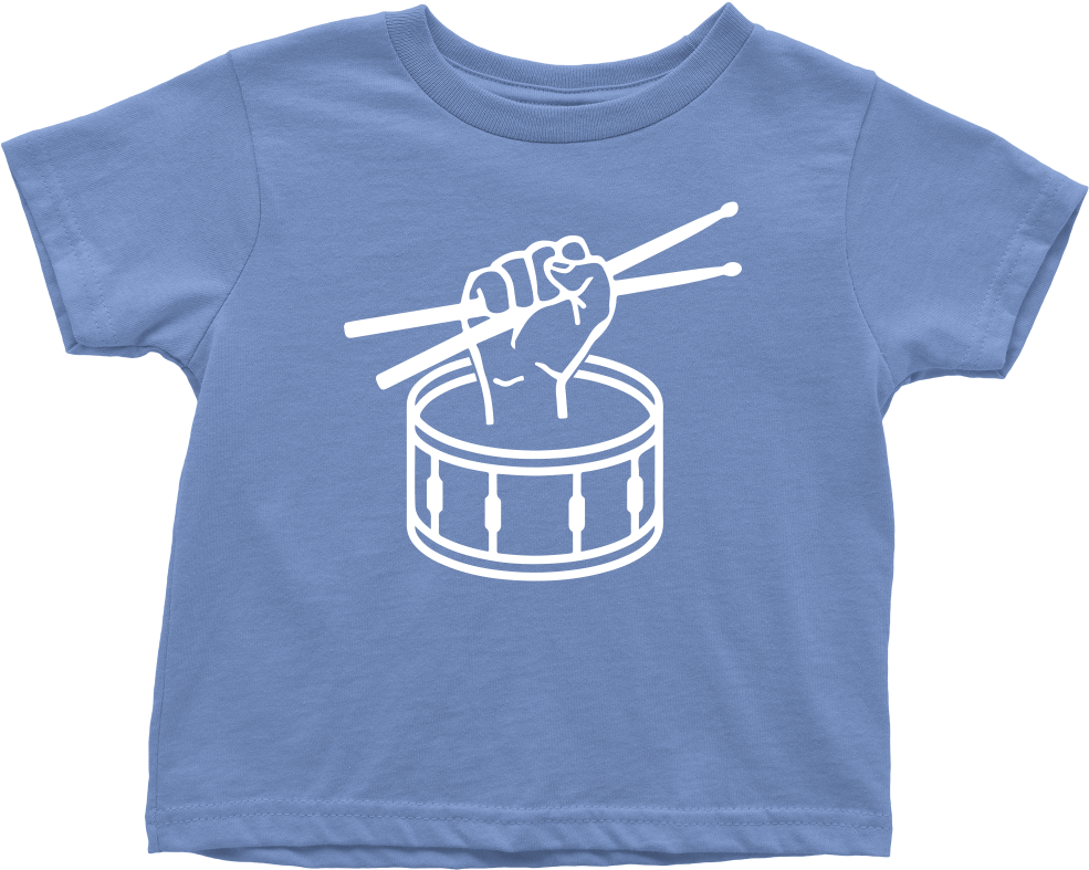 Raised Fist And Drumsticks - T-shirt (1000x1000), Png Download