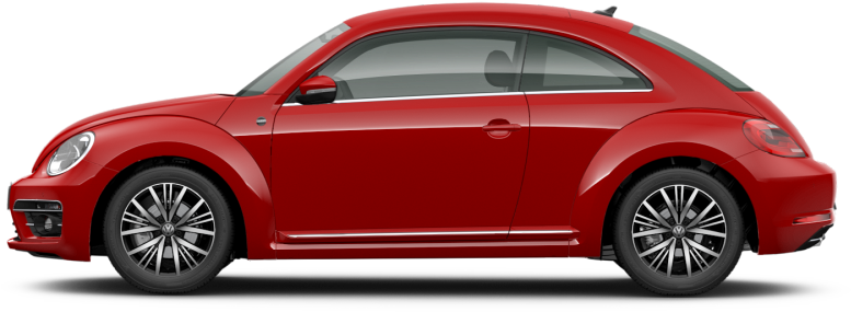 Red Volkswagen Beetle Se - Ford Fiesta 2015 Side Skirt (960x540), Png Download