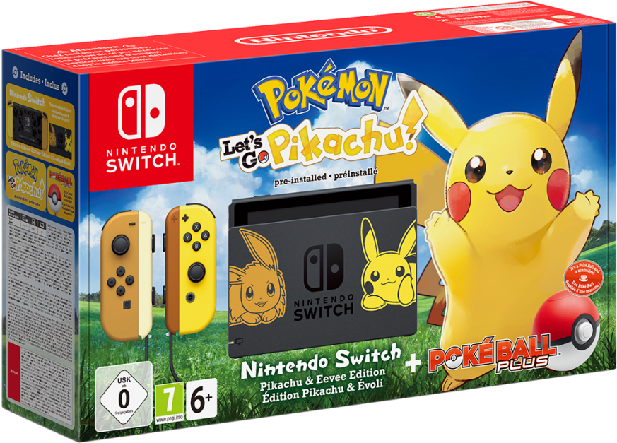 Nintendo Switch Pokémon Let's Go Pikachu Limited Edition - Nintendo Switch Pikachu Edition (874x874), Png Download