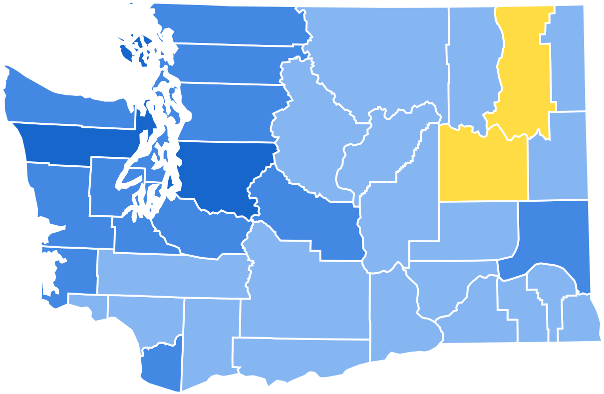Washington Attorney General Election, 2016 Results - Washington State 2016 Election Results (1280x956), Png Download
