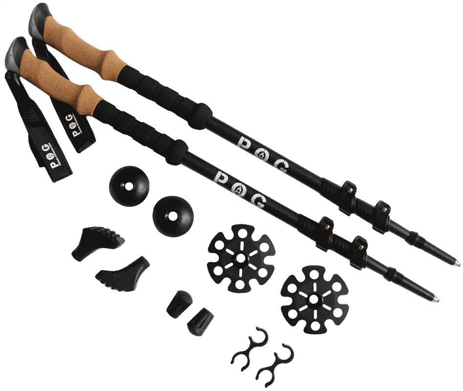 Pog Katahdin 3k Carbon Fiber Collapsible Trekking Poles - Trekking Backpack (948x800), Png Download