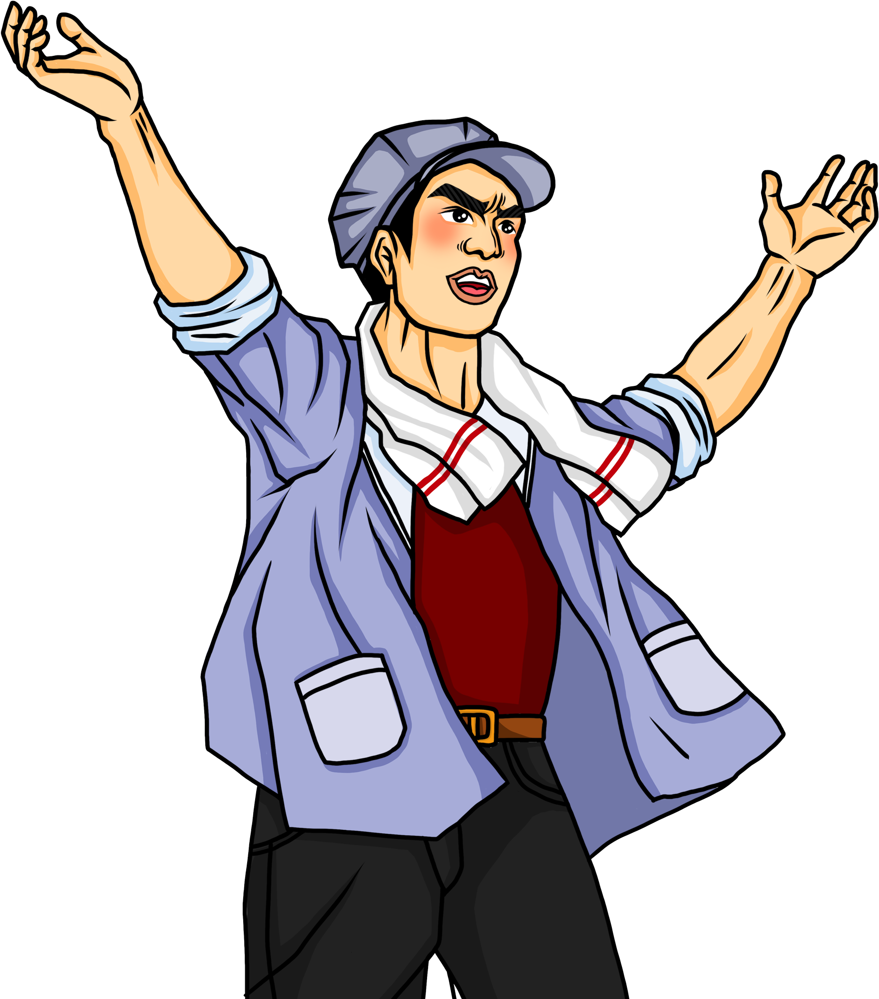 Republic China Hand Drawn Cartoon Retro Png And Psd - Cartoon (2000x2000), Png Download