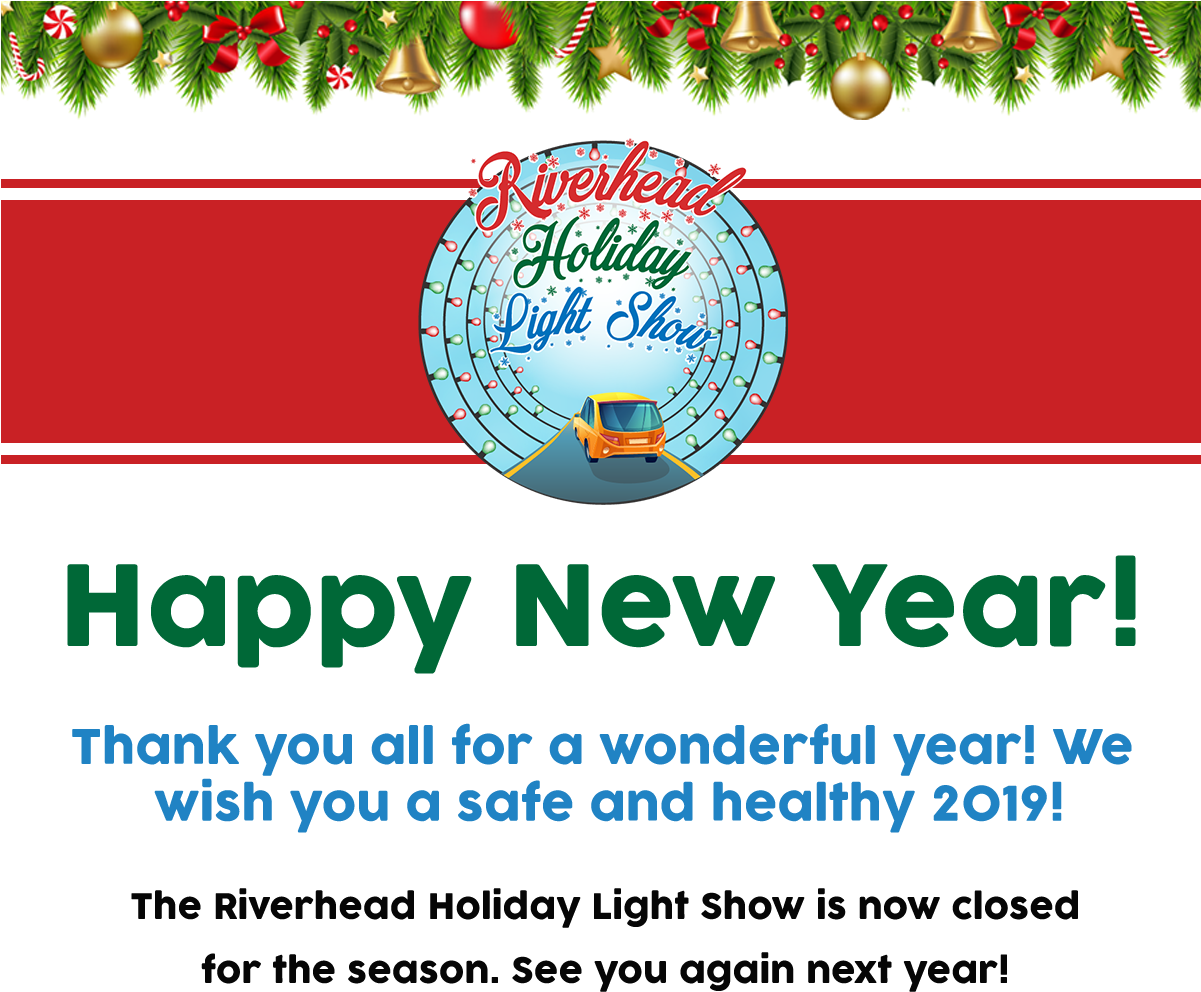 The Riverhead Holiday Light Show - Free Clipart Happy New Year 2019 (1200x1036), Png Download