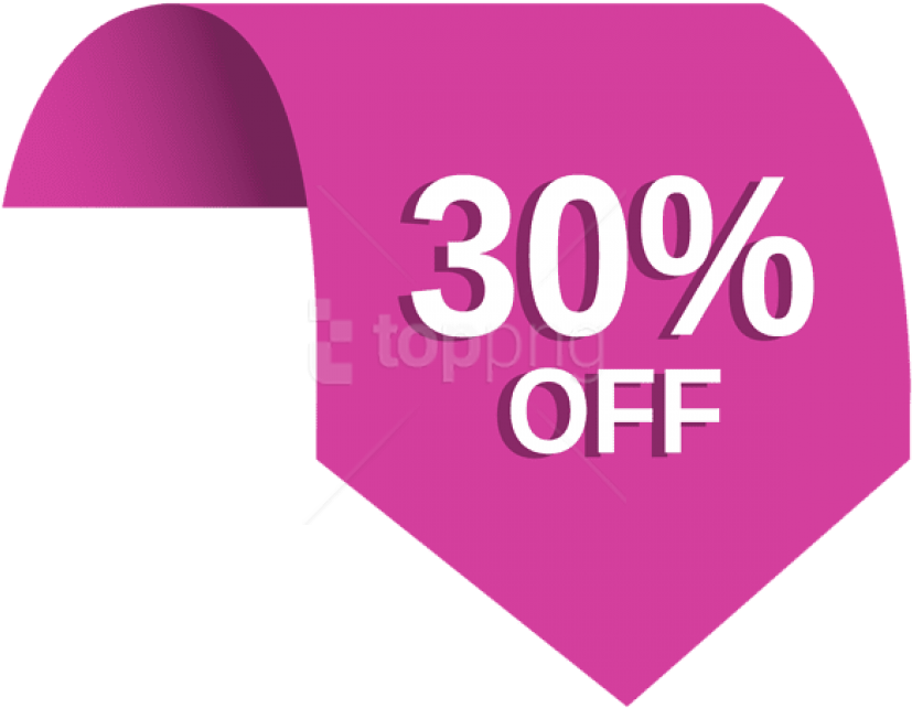 Free Png Download 30%off Label Png Clip-art Clipart - 30 Off Sale Png (850x658), Png Download