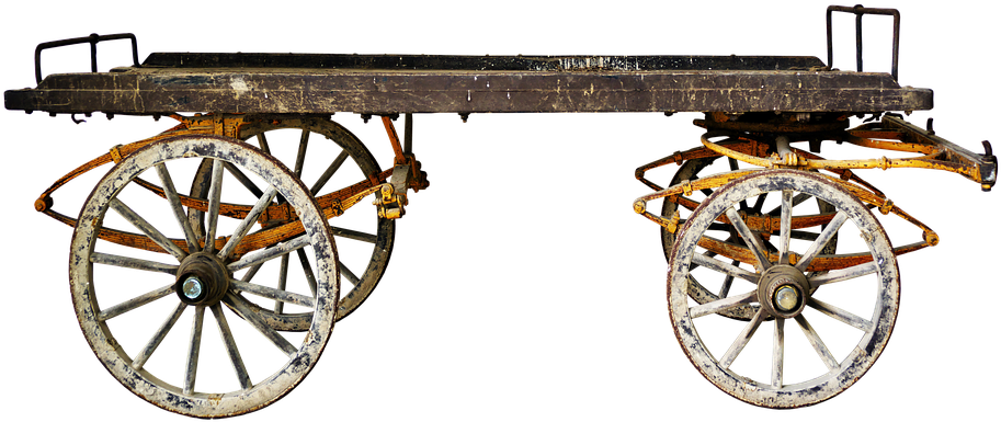 Cart, Transport Carts, Old, Post, Platform, Dare - Wagon (960x412), Png Download