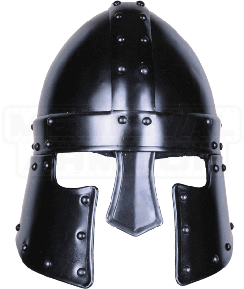 Blackened Halanor Barbuta Helmet - Hard Hat (592x592), Png Download