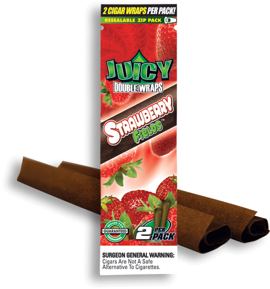 Jj Strawberry With Blunts - Juicy Wraps Strawberry Fields (600x600), Png Download
