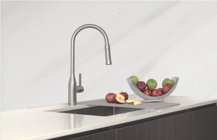 25" Single Bowl 16g Stainless Steel Kitchen Sink, With - Tap (750x750), Png Download