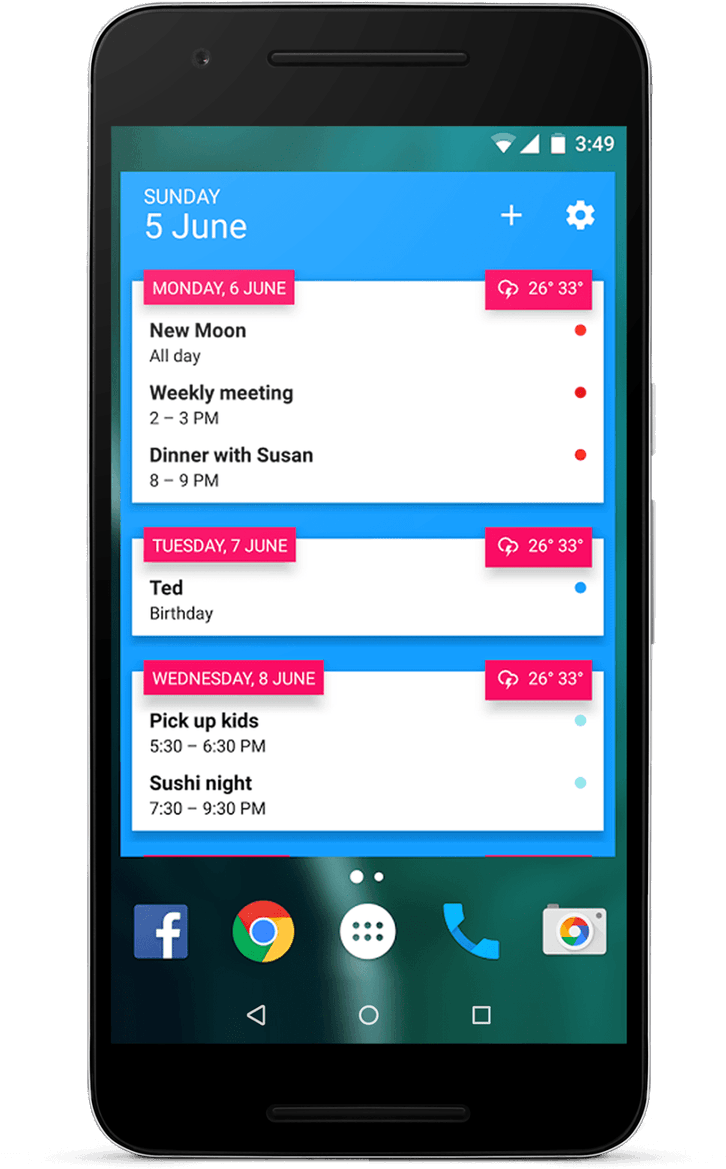 Transparent Calendar Widget Android - Smartphone (733x1200), Png Download