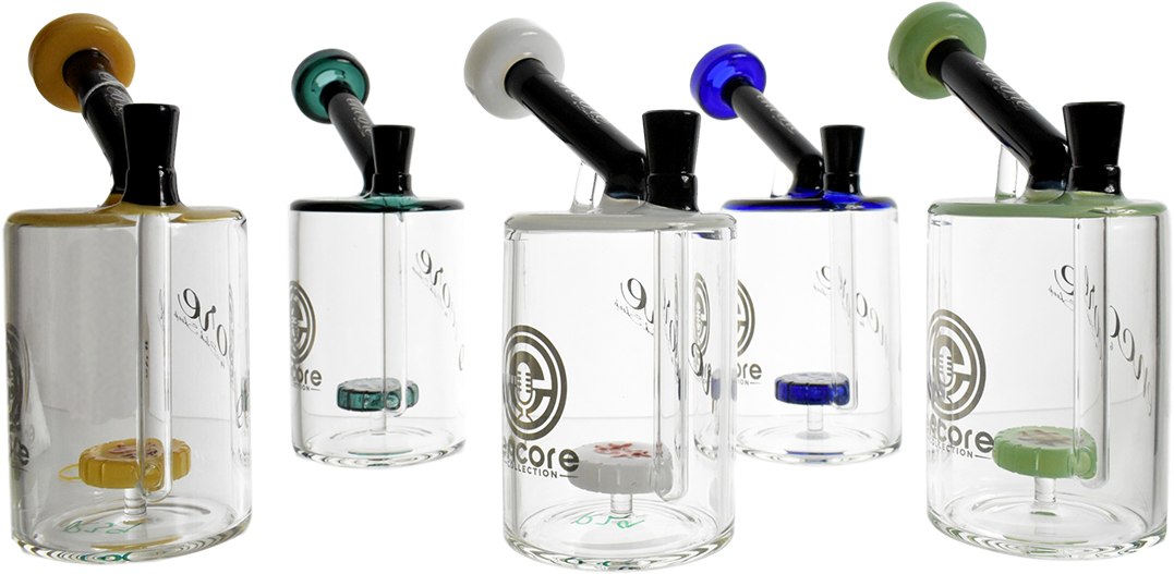 Encore Collection Glass Water Pipe Rig Fat Coin Bubbler - Cosmetics (1082x1082), Png Download