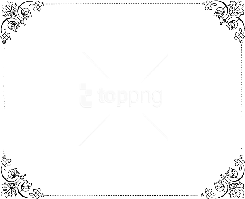 Vintage Border Frame Image Png Free Images Toppng - Border Design For Certificate (851x712), Png Download
