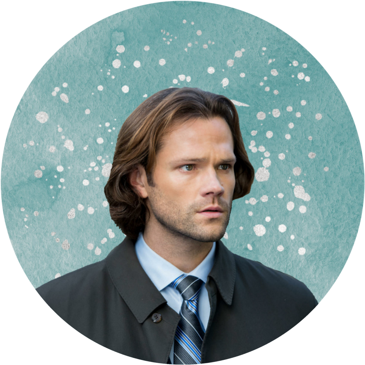 Circular Magenta, Purple, And Teal Sam Winchester Icons - Supernatural (1280x1280), Png Download
