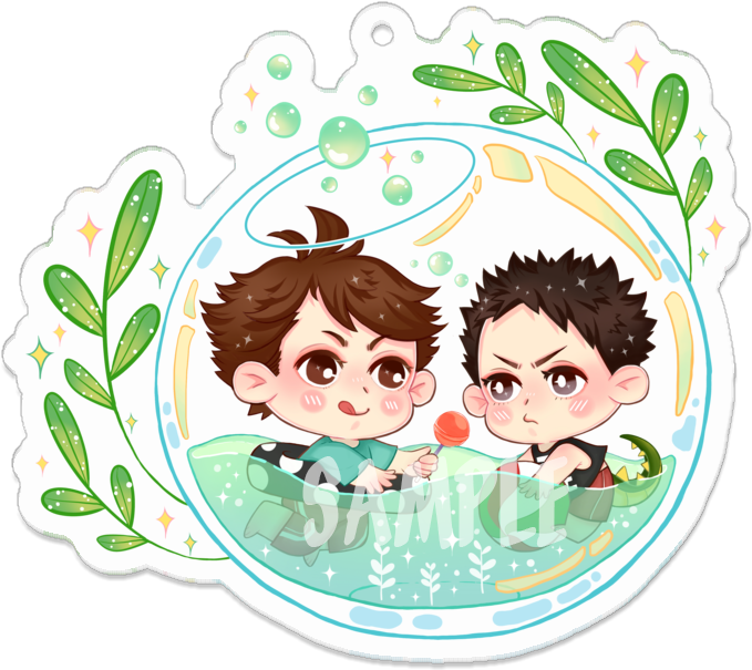 Haikyuu Glitter Acrylic Keychain Charm • Nao • Tictail (736x736), Png Download