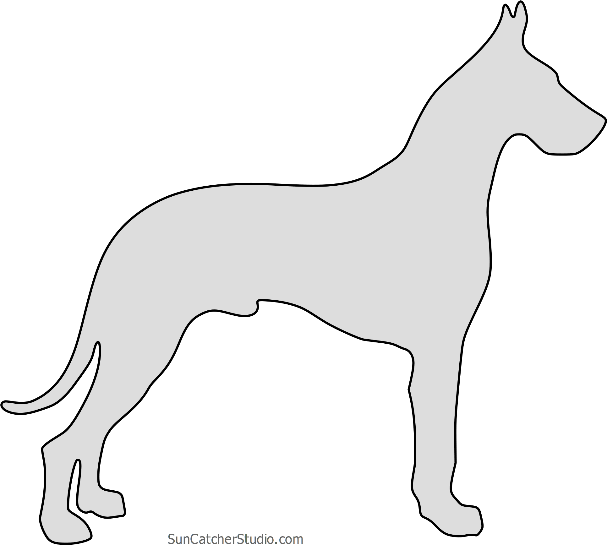 Download Free Great Dane Dog Breed Silhouette Pattern Scroll Vet Student Business Card Png Image With No Background Pngkey Com