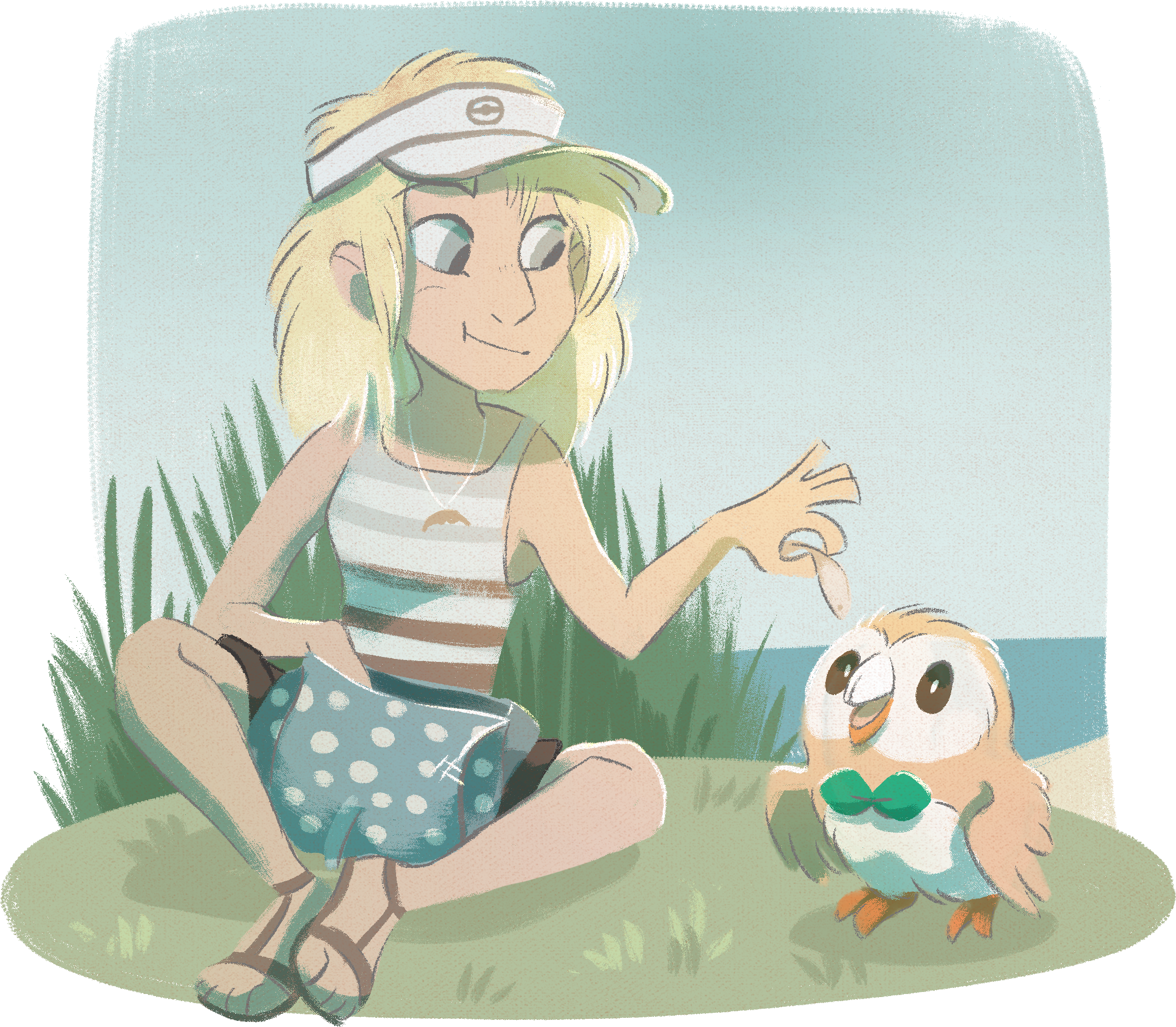 Rowlet - Cartoon (2470x2195), Png Download