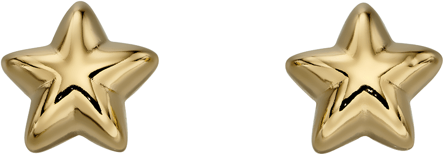 Gold Star Earrings - Earrings (1000x1000), Png Download