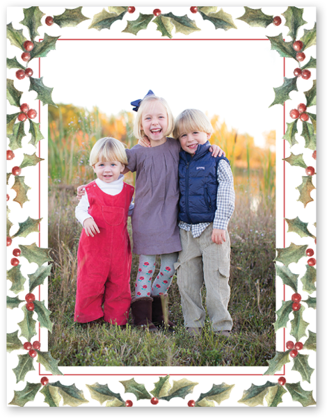 Ddc Lydia Petite Holly Border A2 Portrait Card 1 V=1475278297 - Picture Frame (800x800), Png Download