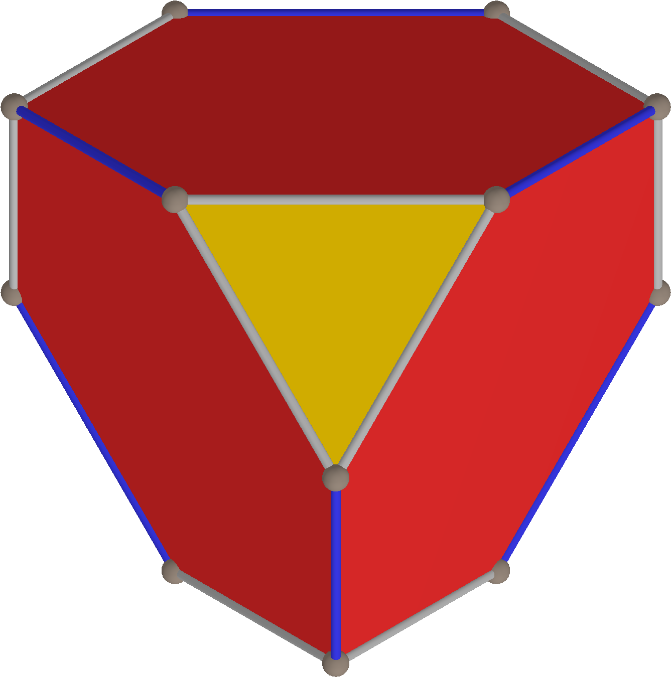 Polyhedron Truncated 4a From Yellow Max - Umbrella (1372x1386), Png Download