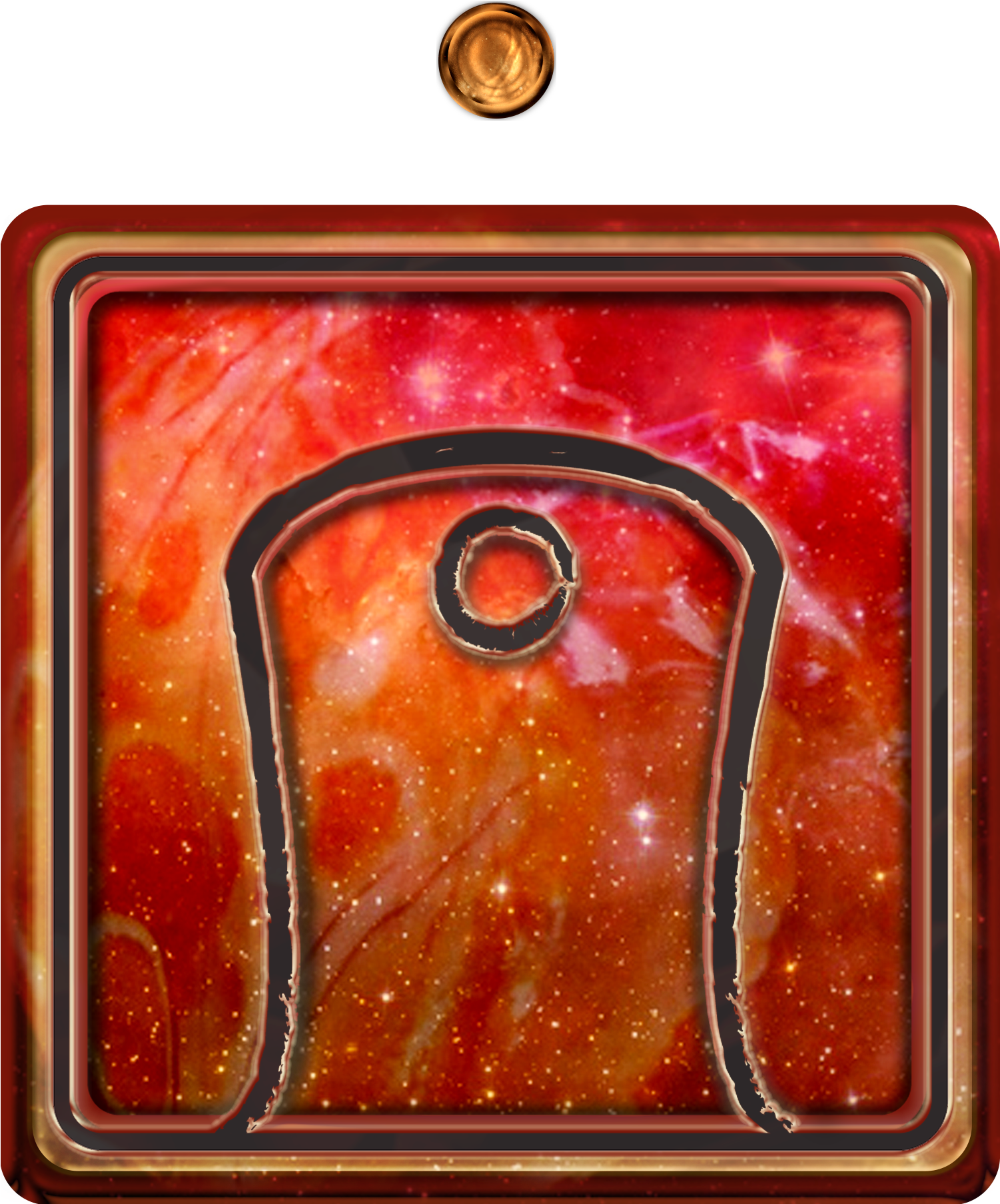 Synchronize With Your Galactic Kin - Red Cosmic Moon Year (2400x2400), Png Download