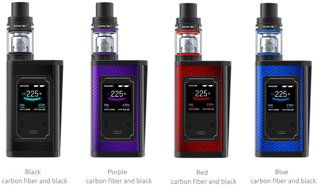 Smok Majesty 225w Tc Kit With Tfv8 X-baby - Smok Majesty Carbon Fiber (1200x1200), Png Download