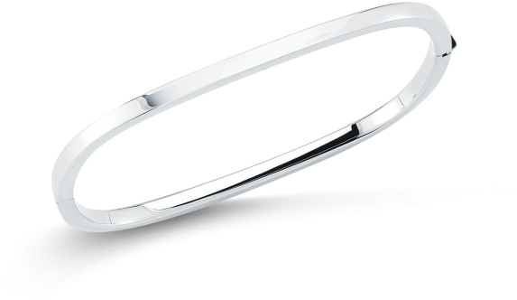 18k White Gold Square Bangle - Bangle (700x700), Png Download