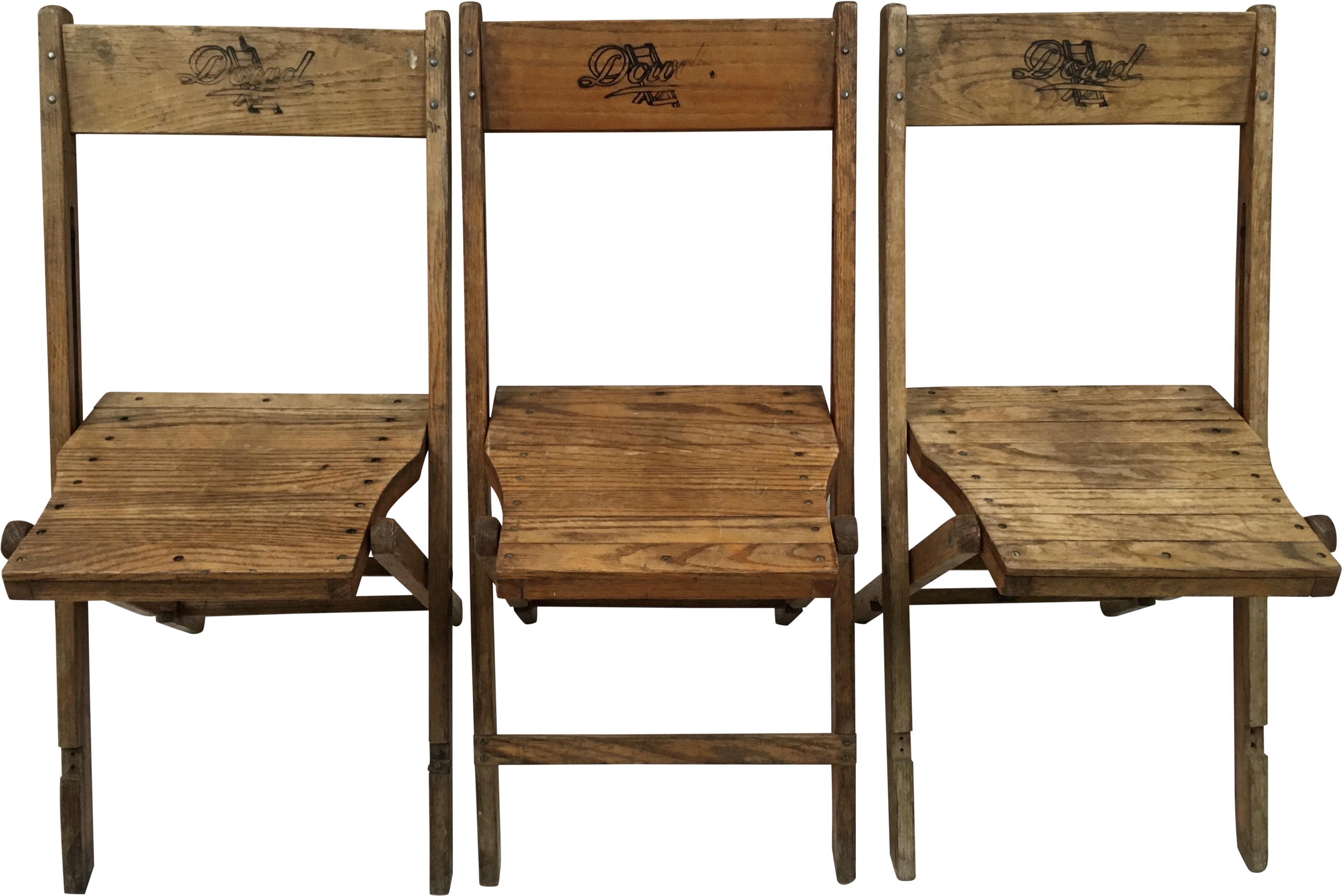 Early 1900s Dowd Wood Folding Chairs - Chair (4151x2771), Png Download