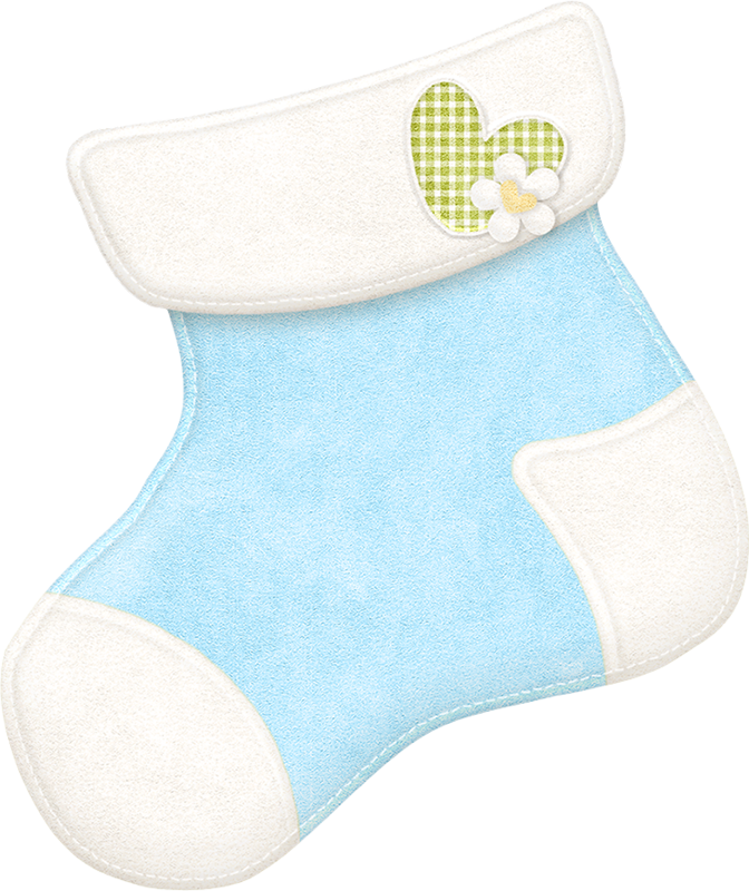 ϦᎯϧy ‿✿⁀ Baby Clip Art, Baby Cookies, Baby Sprinkle - Baby Boy Socks Clipart (672x800), Png Download