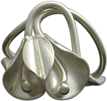 Calla Lily Ring - Silver (1024x768), Png Download