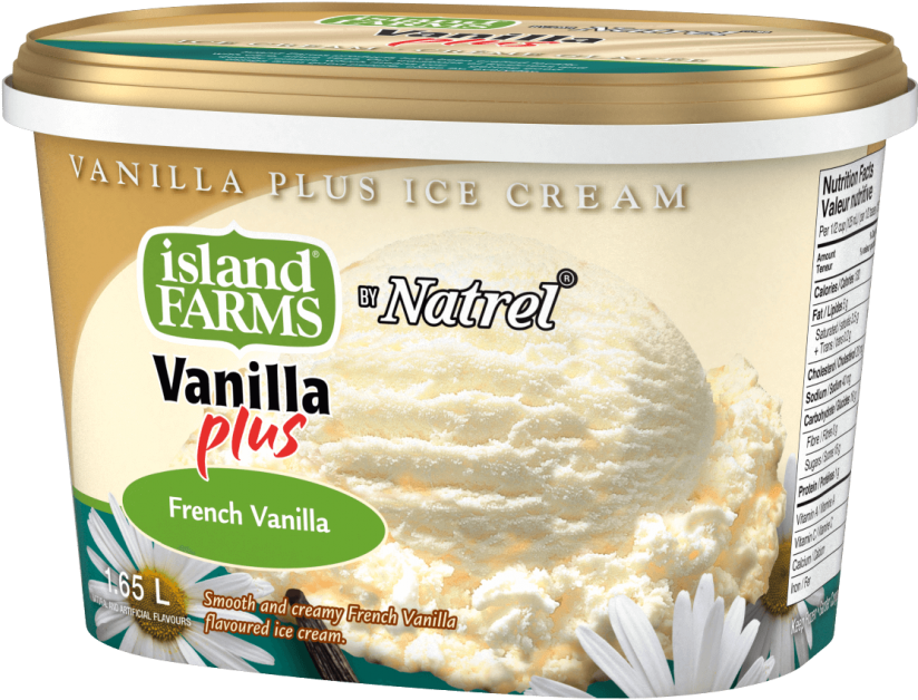 Smooth, Creamy French Vanilla Flavoured Ice Cream - Island Farms (847x650), Png Download