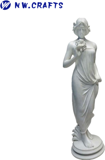 Classic Art Sculpture Crafts French Romance Resin White - Nymph Statue (700x700), Png Download