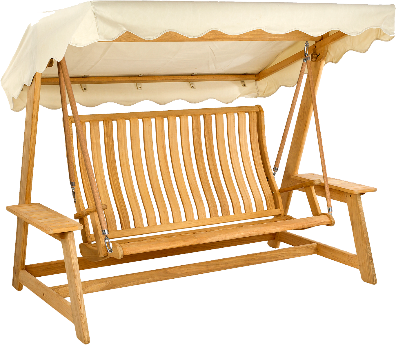Teak Garden Swing Seat (1920x1440), Png Download
