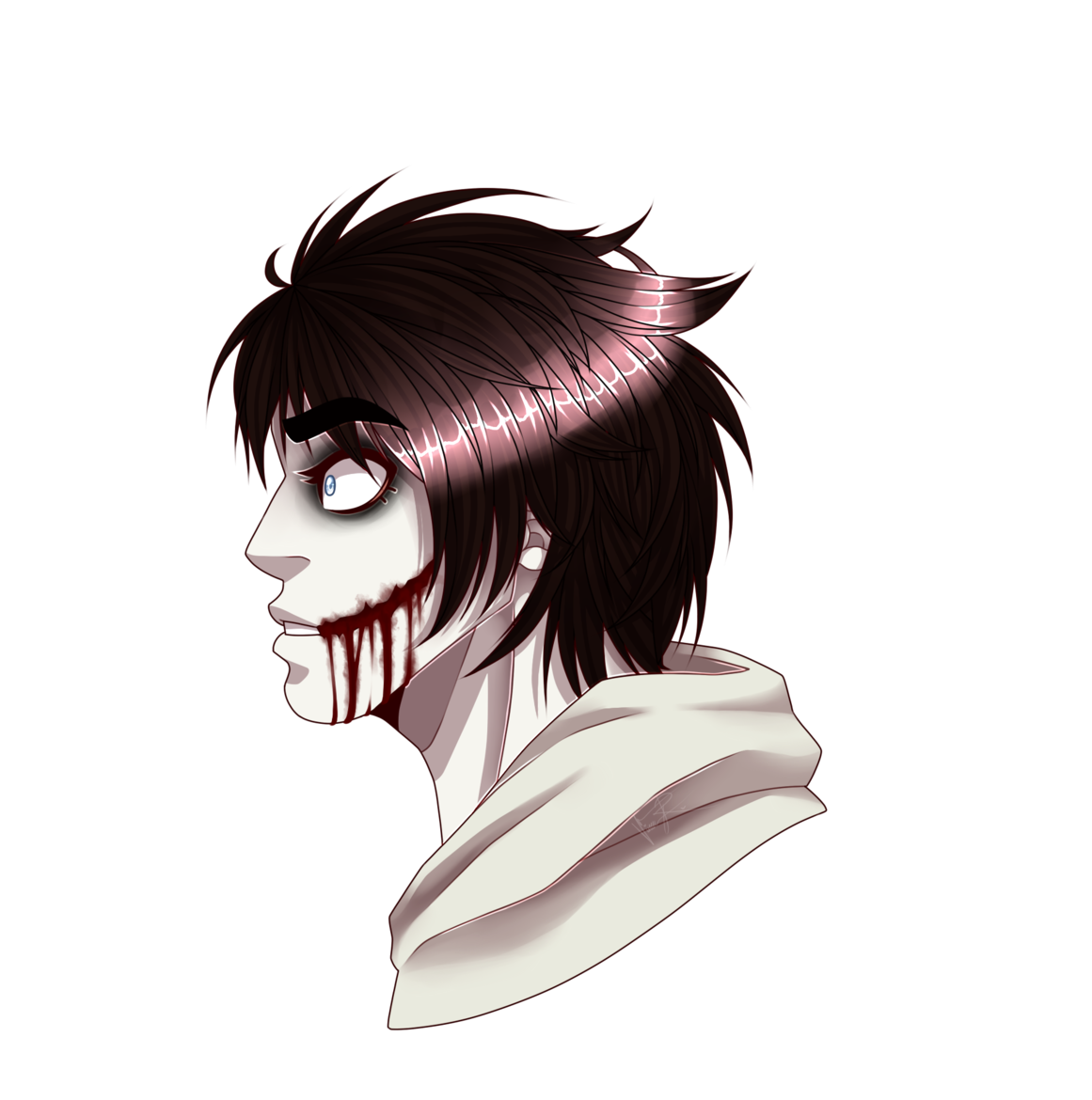 I'm Back Baby Jeff The Killer Creepypasta Cp My Art - Cartoon (1280x1280), Png Download