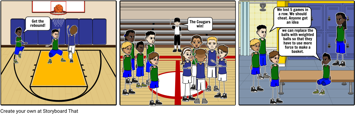 Basket-ball Mayhem - Cartoon (1164x385), Png Download
