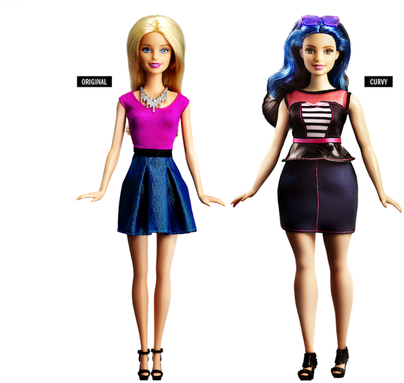 The New, Diverse Range Of Barbies Is Currently Available - Barbie Curvy (721x586), Png Download